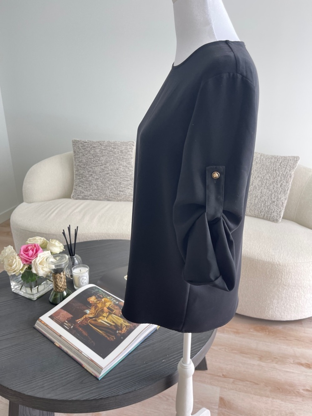 Versace Relaxed Black Blouse sz 38 $995 - Picture 13 of 16